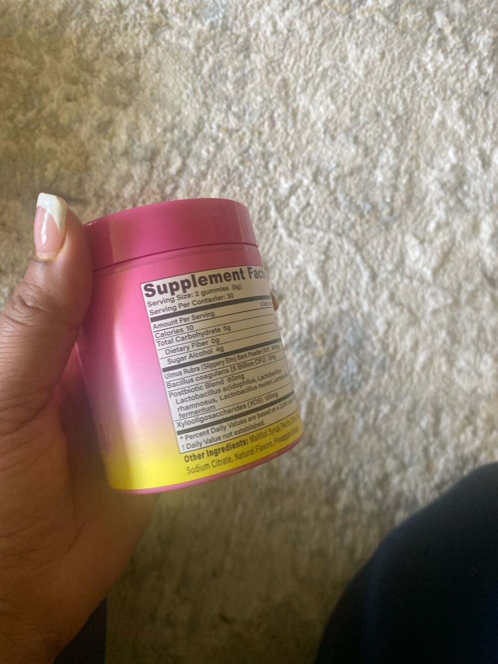 Leefar Women's Probiotic + Slippery Elm Gummies Digestive Support 60 Vegan